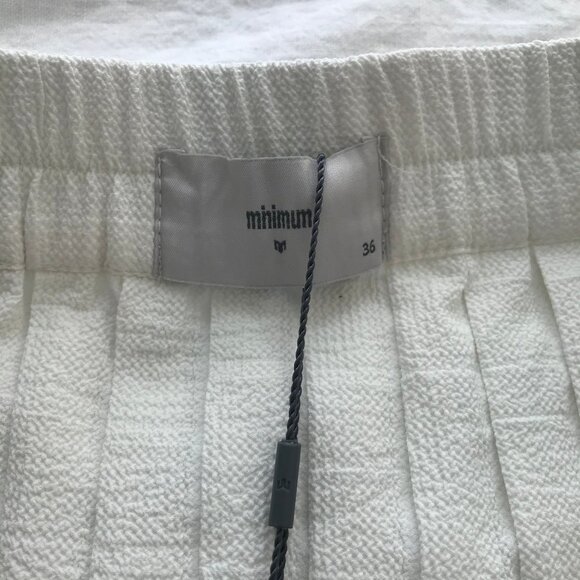 Minimum women’s long pleated skirt green white euro size 36 small NWT - Picture 5 of 11